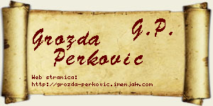 Grozda Perković vizit kartica